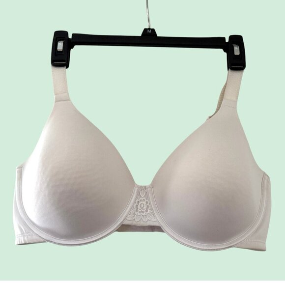 Vanity Fair 38D Stiff Padded Beauty Back Smoothing Minimizer Bra White - Picture 2 of 6
